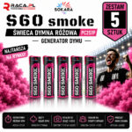 Zestaw 5 świec dymnych różowych S60 Smoke Sokara PC2S1P