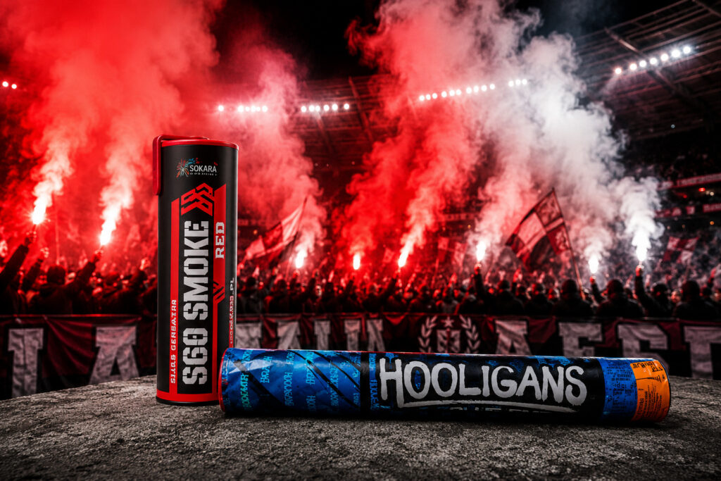 Najpopularniejsze świece dymne wykorzystywane podczas opraw stadionowych przez kibiców